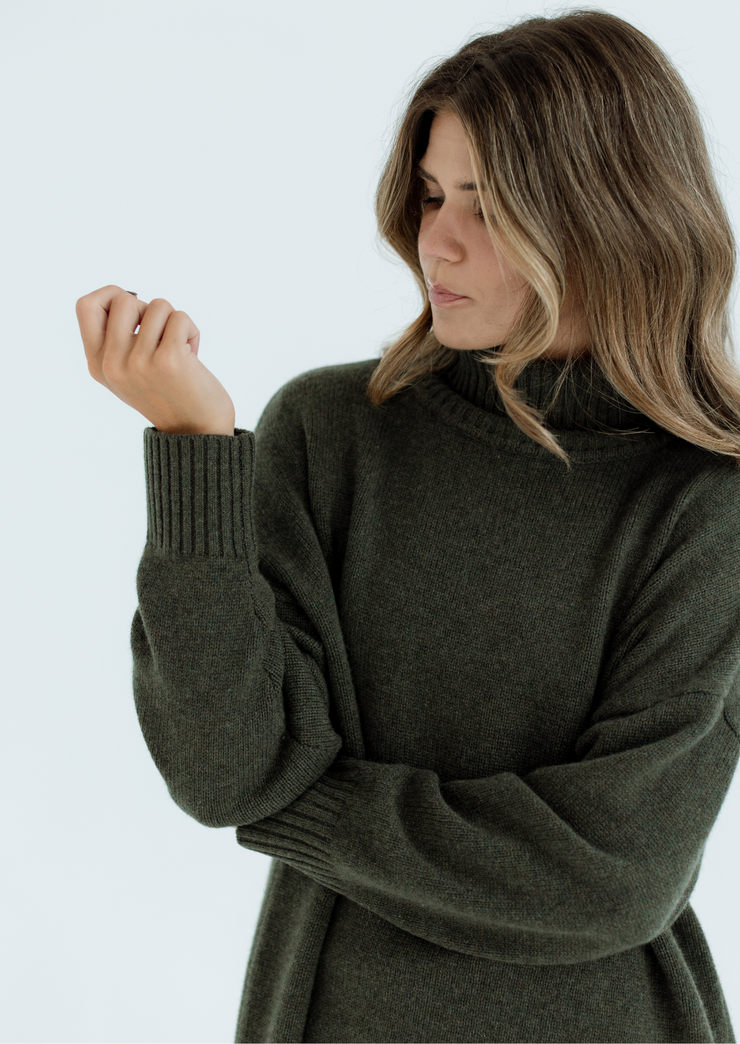 Oversized Cozy Mock Sweater