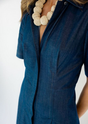 Denim shirt dress