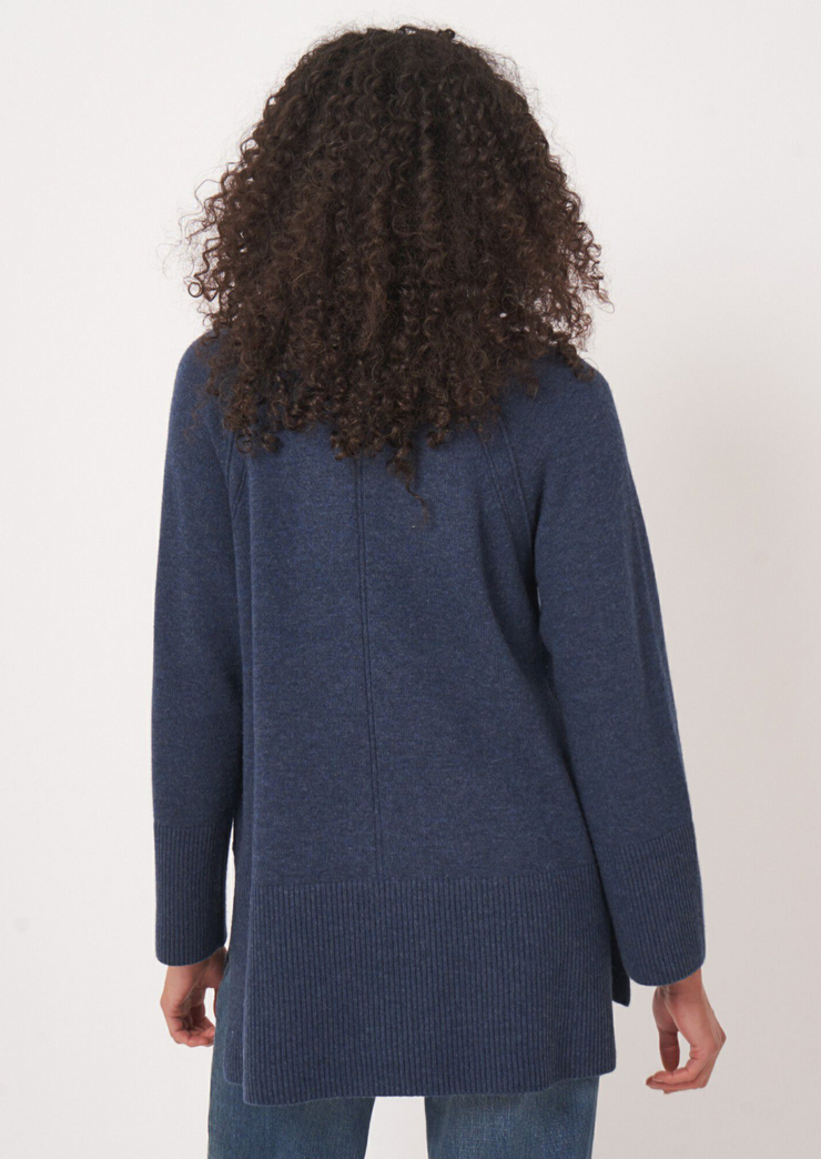 Long Fit A-Line Turtleneck Pullover, Sweater 201677