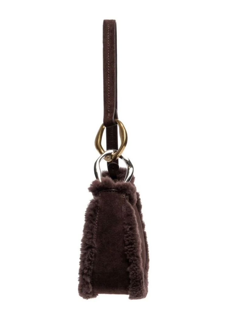 Ollie bag espresso suede sherpa