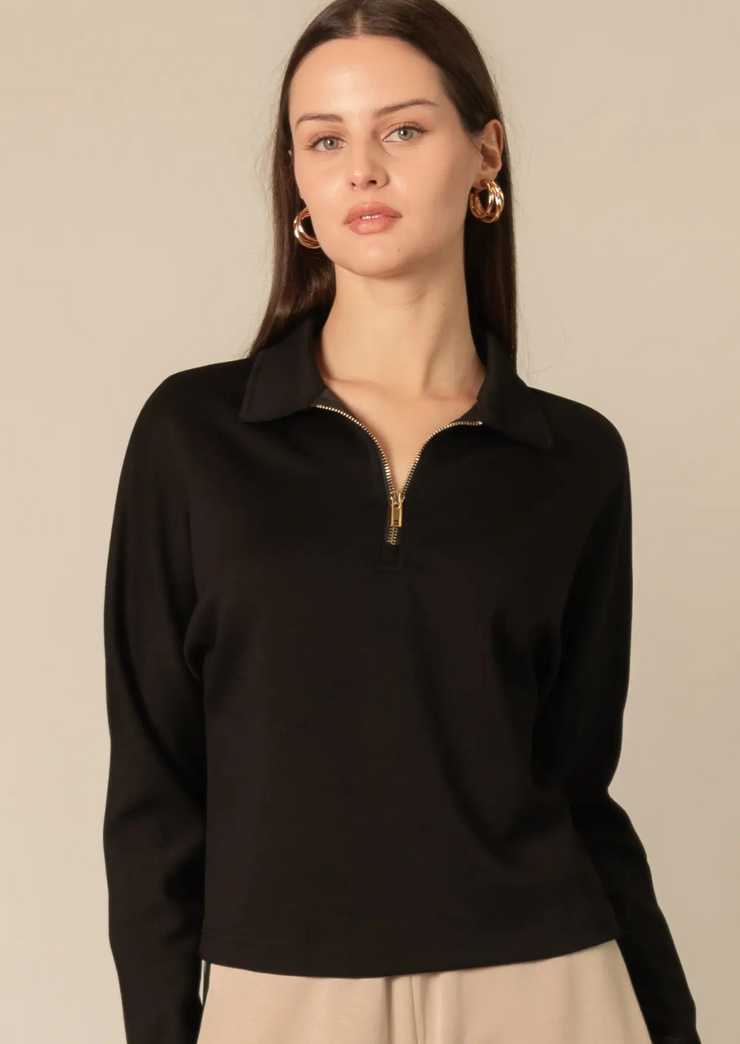 Long Sleeve Quarter Zip Top