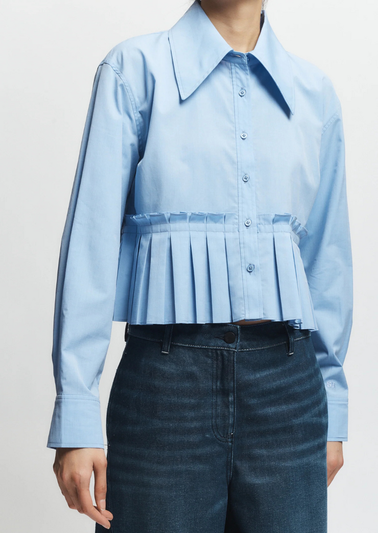 Mila Ruched Poplin Blouse