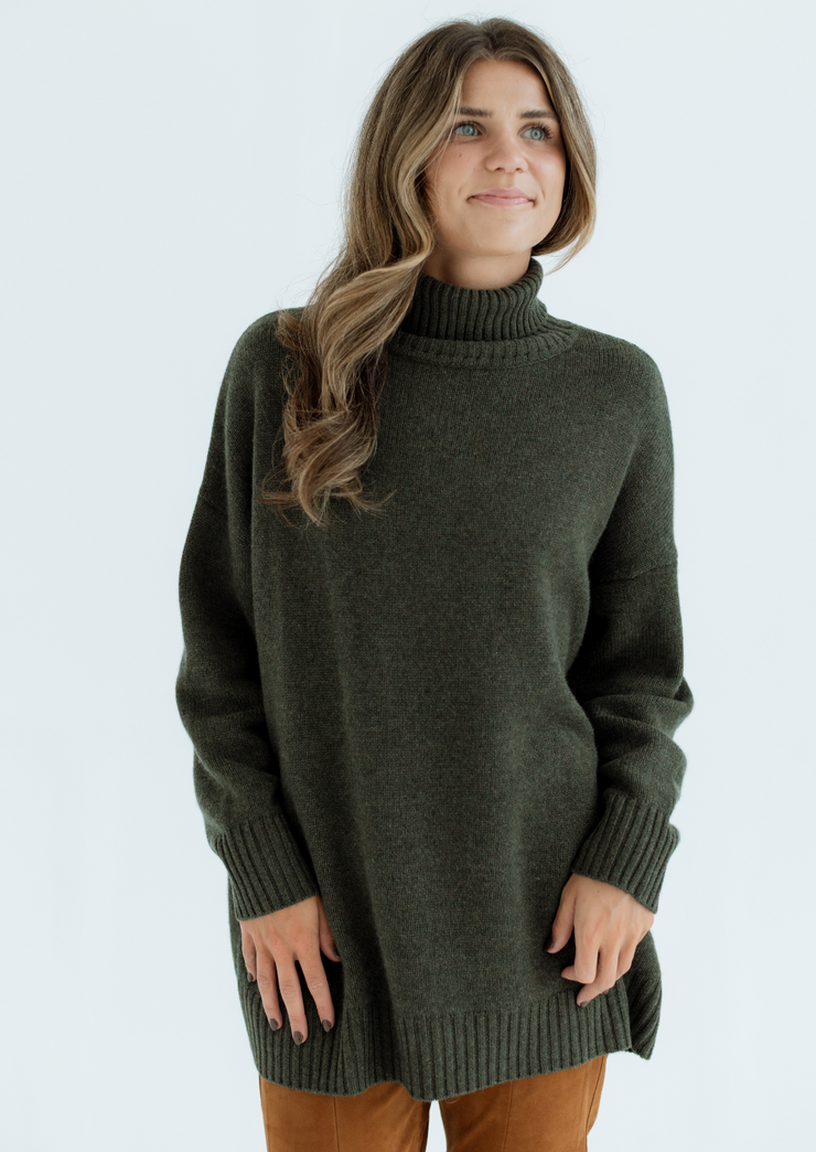 Oversized Cozy Mock Sweater