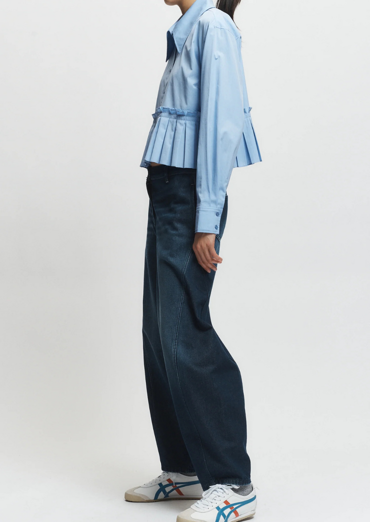 Mila Ruched Poplin Blouse
