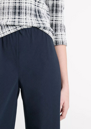 Cotton blend high waist bias pant