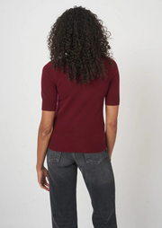 Short Sleeve Organic Cashmere Sweater, Sweater 100507