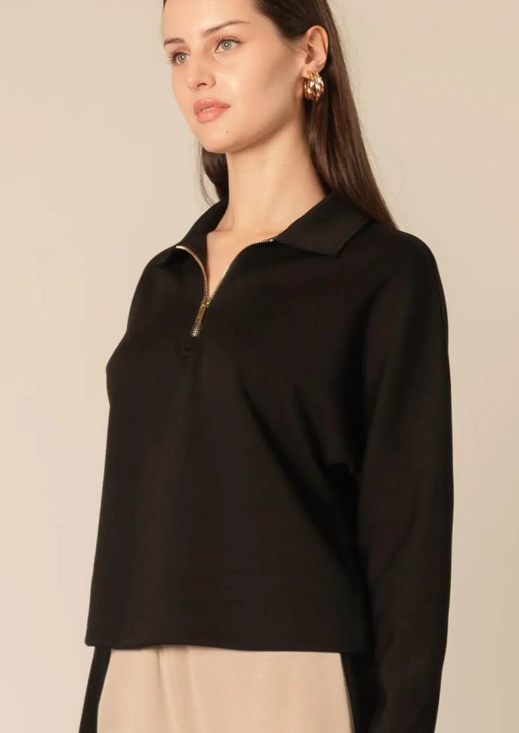 Long Sleeve Quarter Zip Top