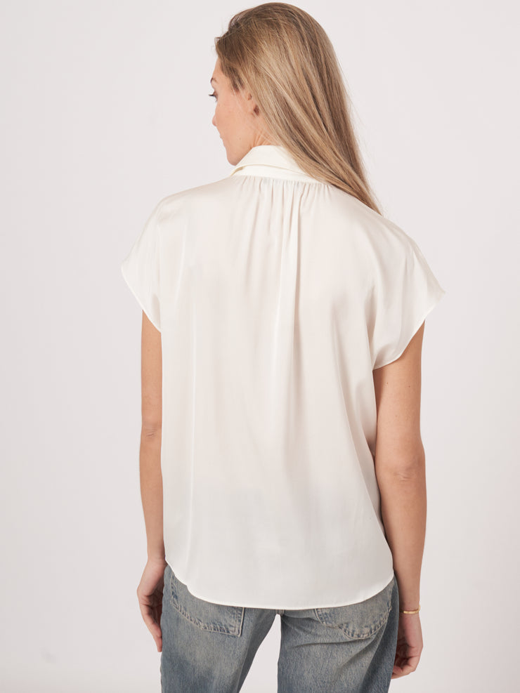 Silk Top with Pocket, 600683