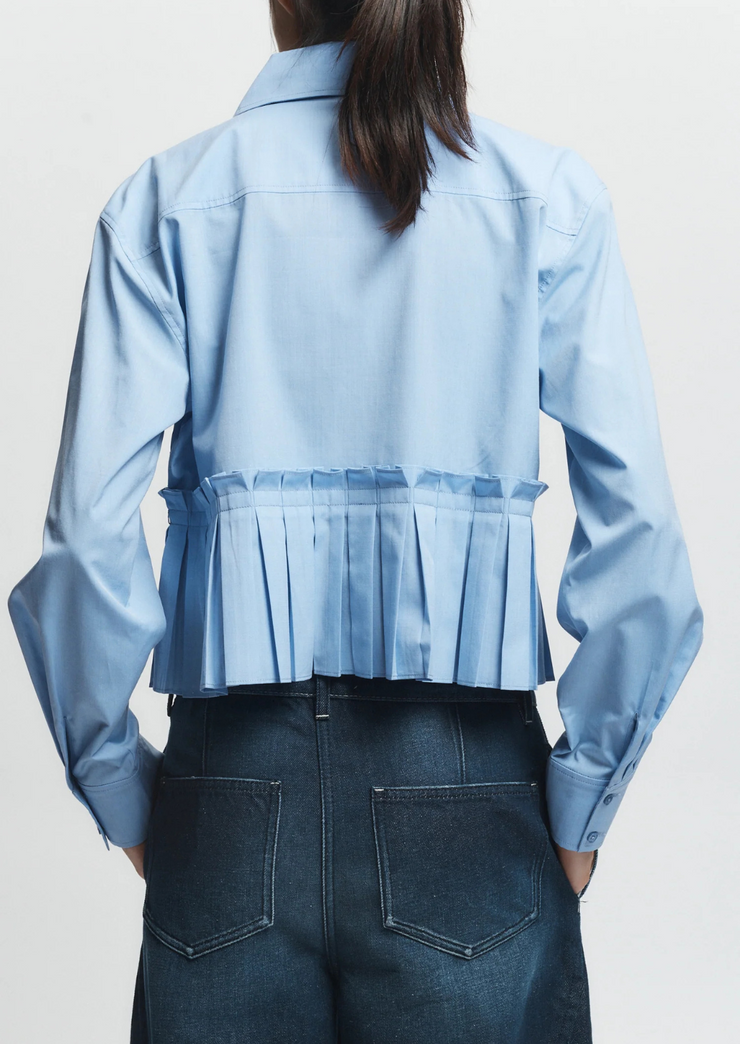 Mila Ruched Poplin Blouse