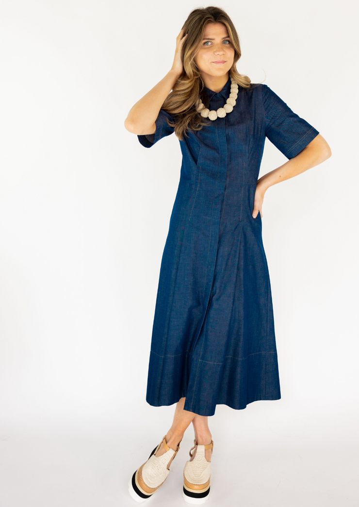 Denim shirt dress