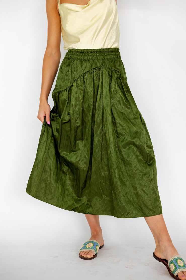 Smocked Tiered Skirt
