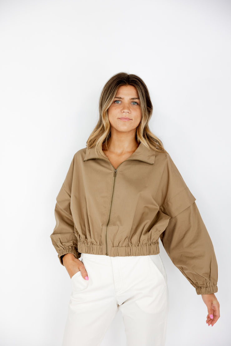 High Neck Crop Jacket