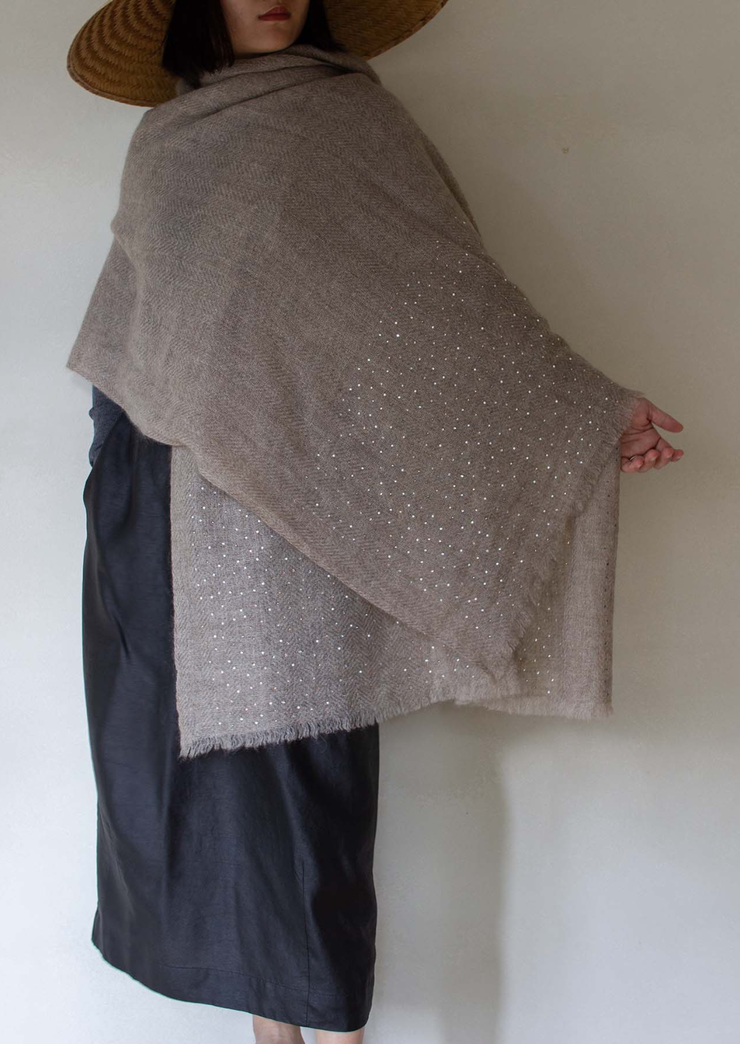Diamante Cashmere Shawl, OR25-S04