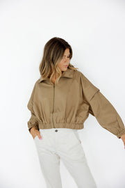 High Neck Crop Jacket