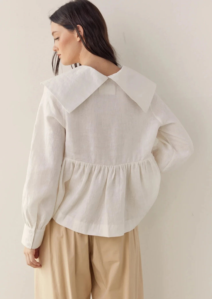 Linen Collared Blouse