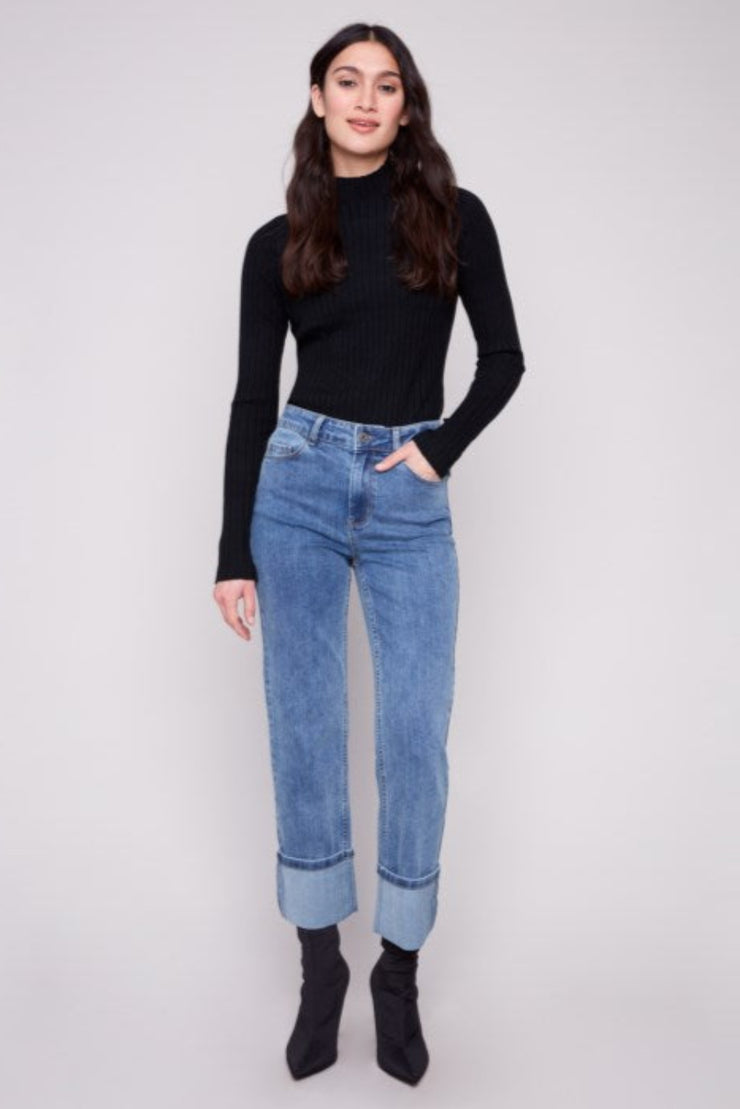 Wide Cuff Denim Pant
