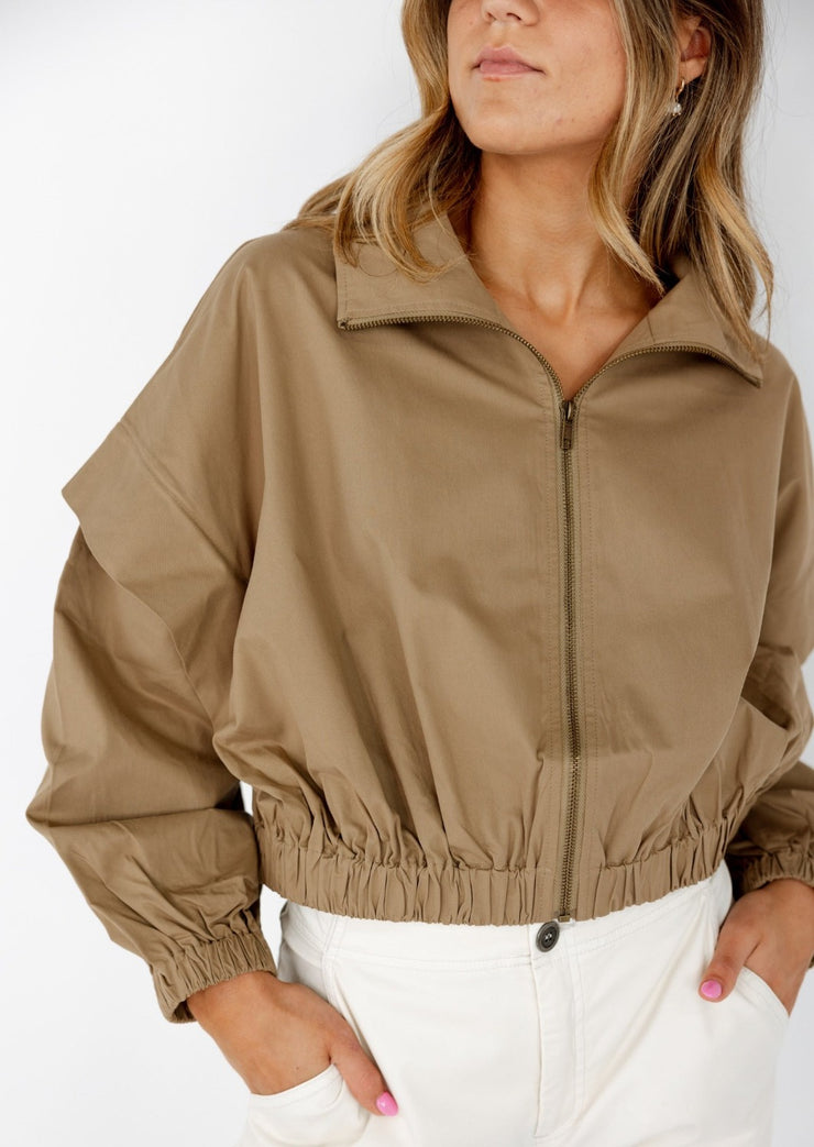 High Neck Crop Jacket