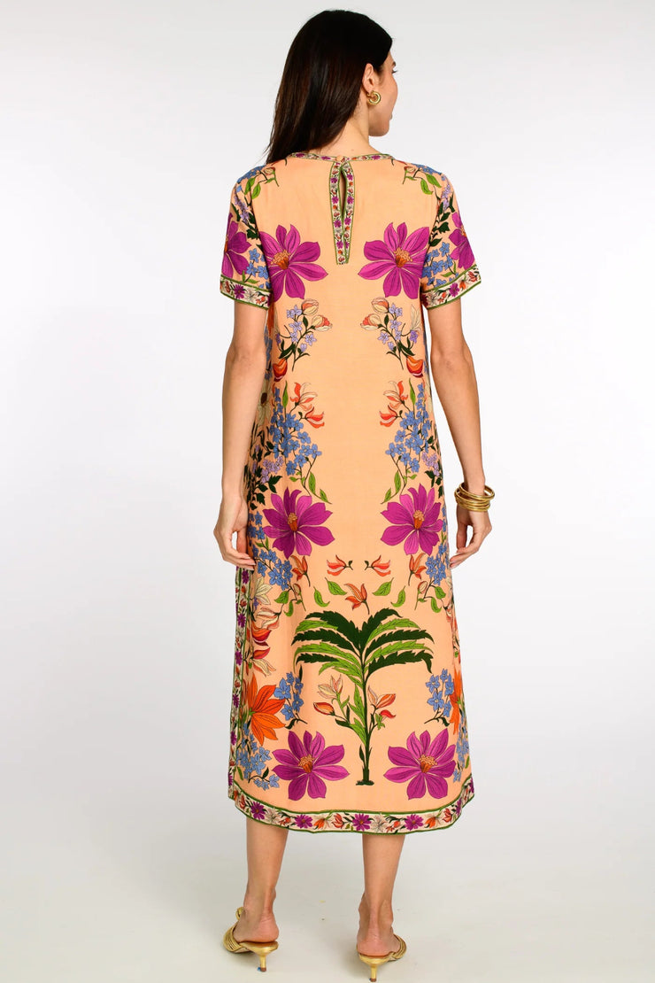 Tess Midi Dress, Tapestry Peach