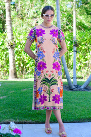 Tess Midi Dress, Tapestry Peach