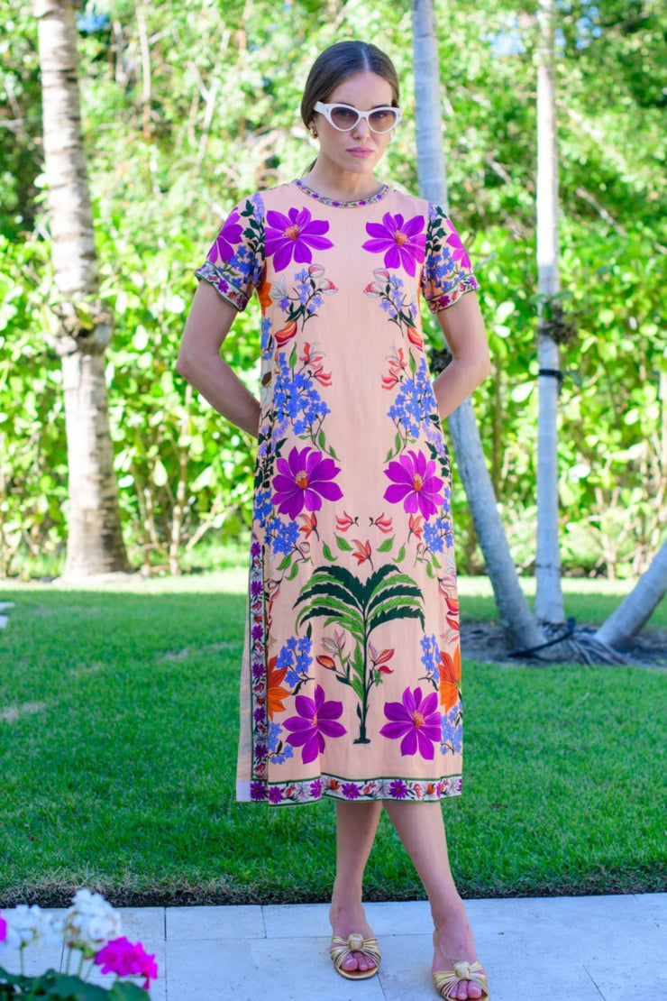 Tess Midi Dress, Tapestry Peach