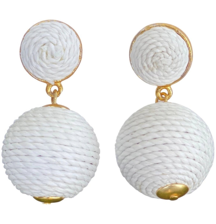 Lantern Raffia Earring
