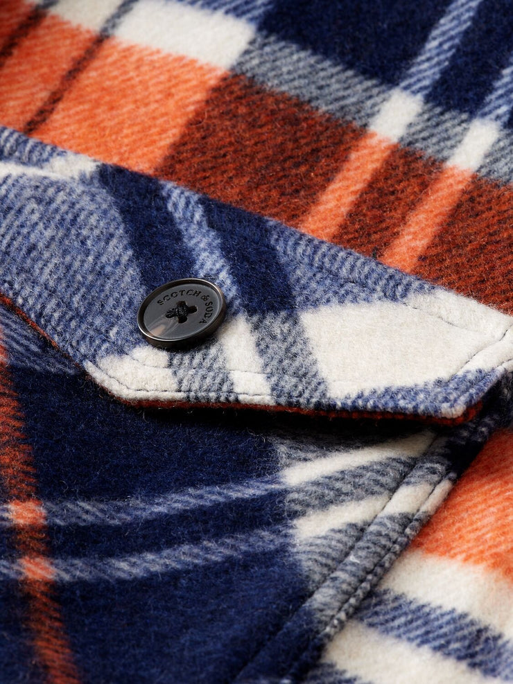 Checked Belted Overshirt