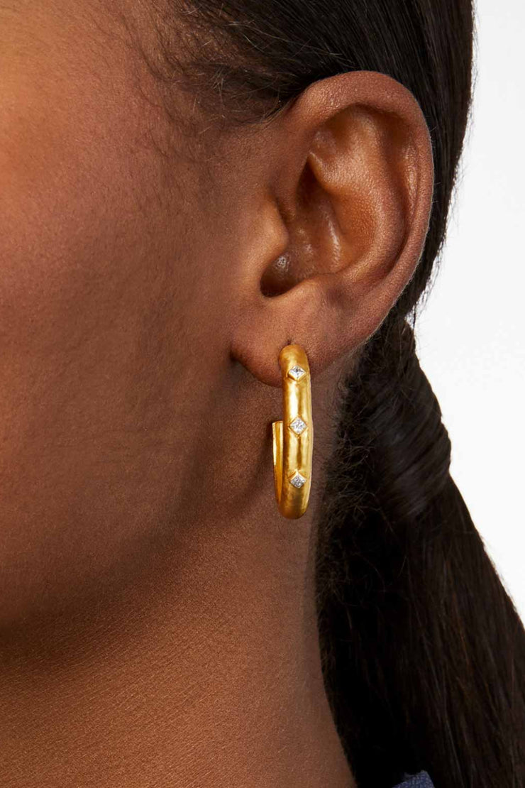 Noel Stone Hoop Earring - HP086GCZ