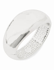Catalina Statement Hinge Bangle, Silver