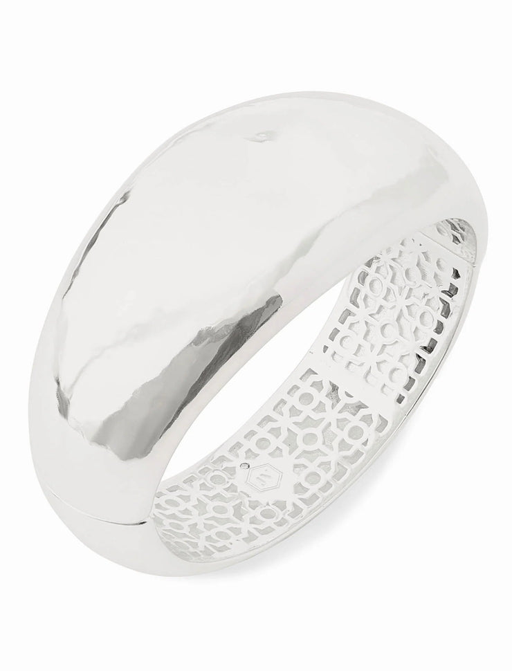 Catalina Statement Hinge Bangle, Silver