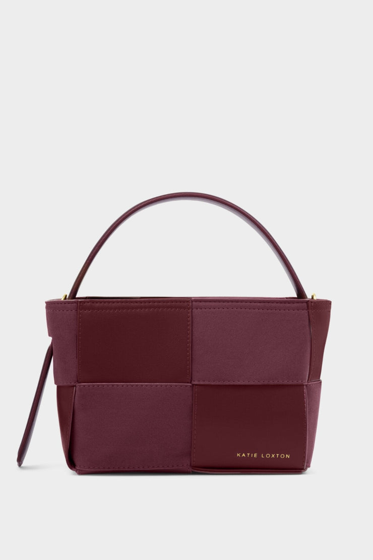 Taya Woven Suedette Top Handle Bag