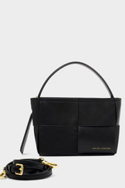 Taya Woven Suedette Top Handle Bag
