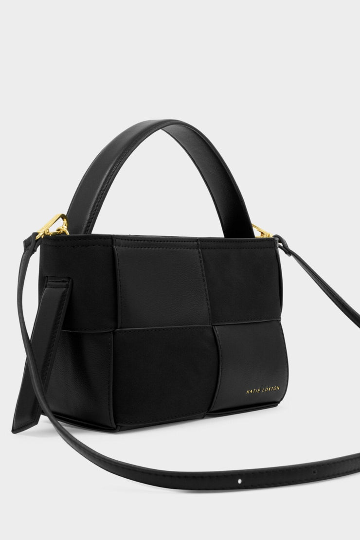 Taya Woven Suedette Top Handle Bag