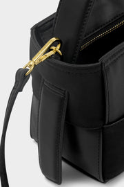Taya Woven Suedette Top Handle Bag