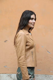 Leather Jacket - Camel