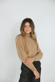 Malibu Roll Neck Sweater - Camel