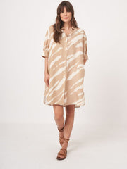 Linen Blend Dress, 600707