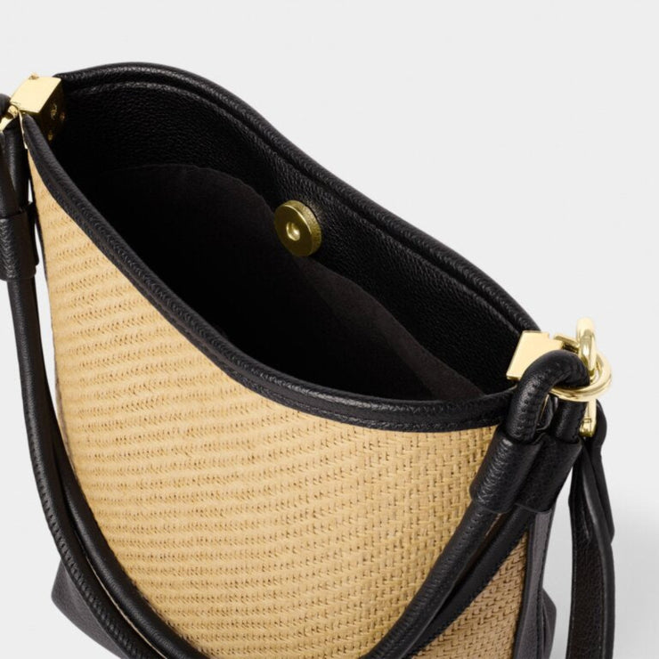 Riviera Raffia Bucket Bag