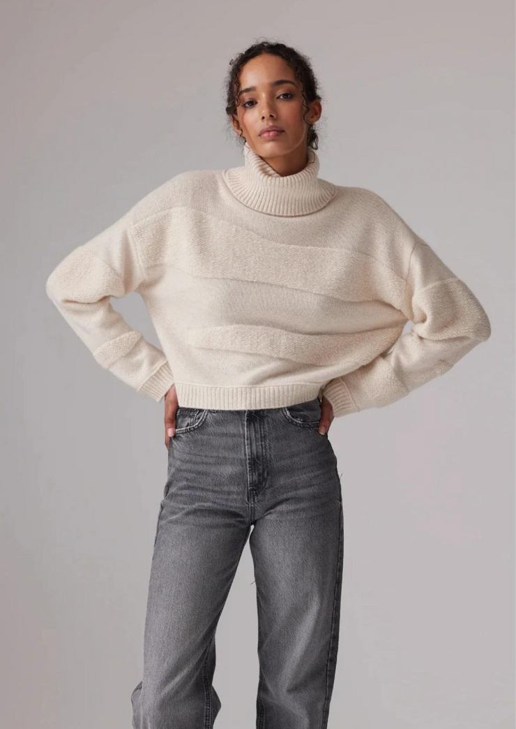 Plushy Stitch Roll Neck Sweater