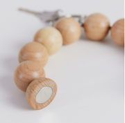 Wood Ball Keychain
