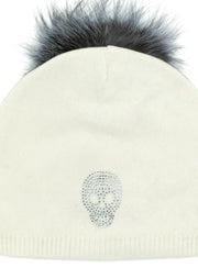 Knit hat with Sparkling Skull