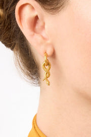 Snake Hoop & Charm Earring