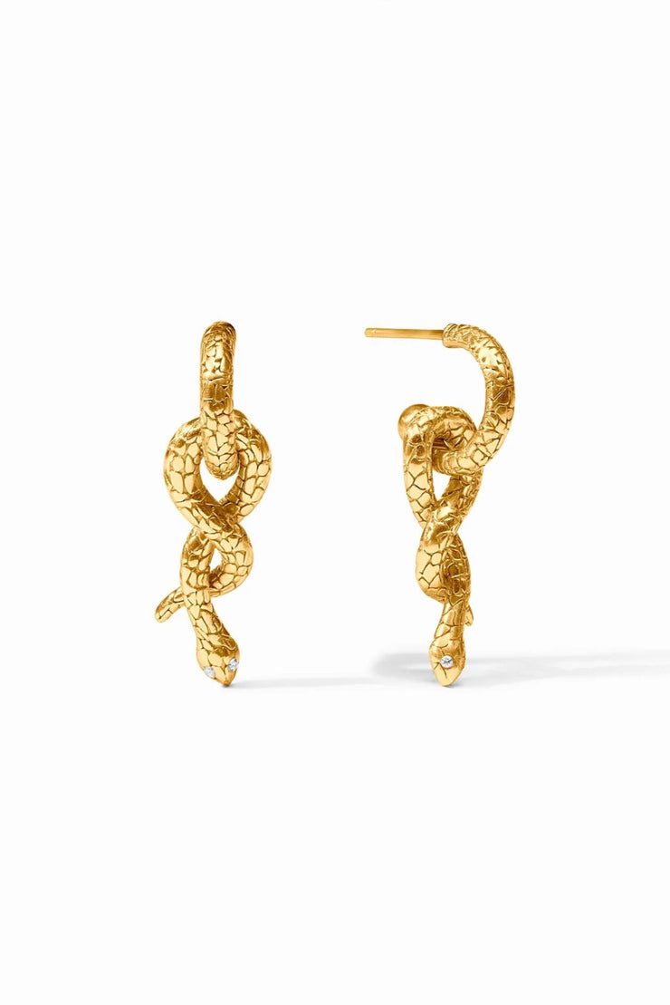 Snake Hoop & Charm Earring