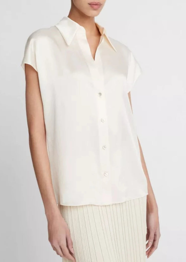 Cap Sleeve Ruched Blouse