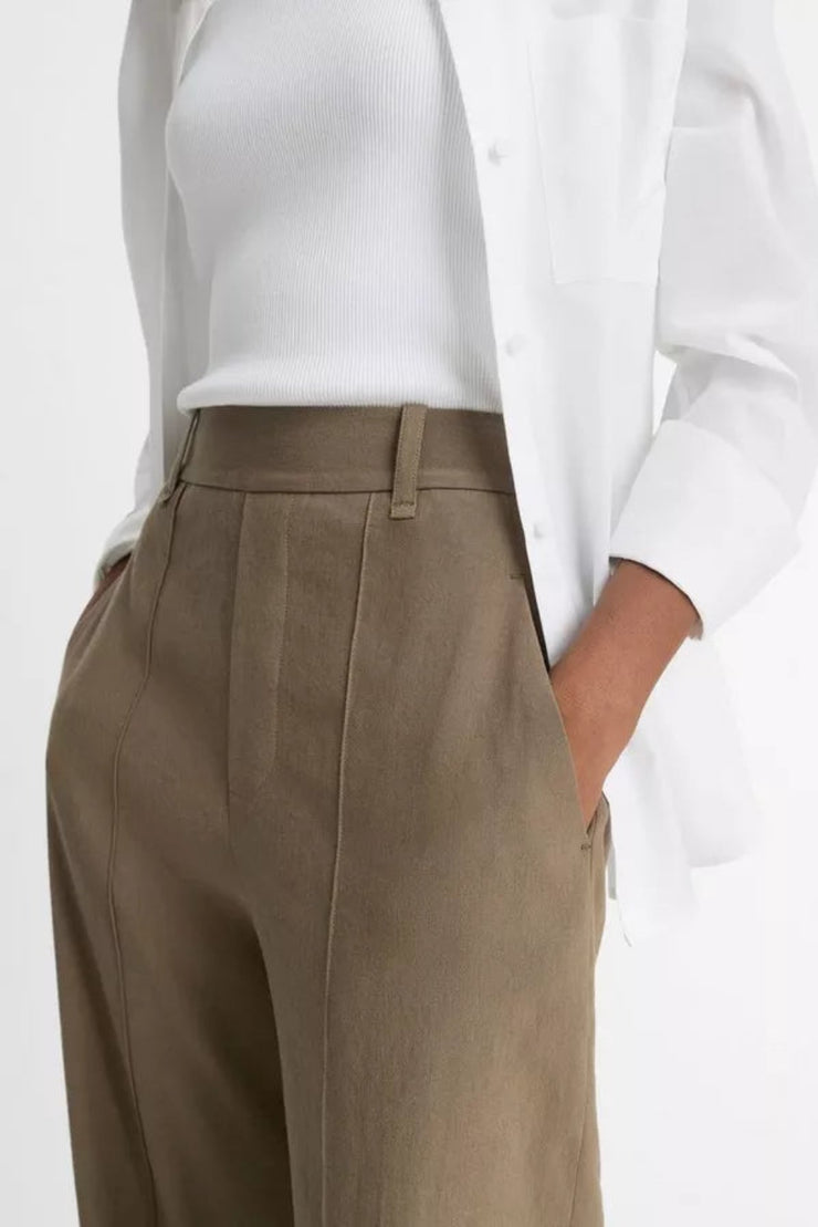 High Rise Pull On Linen Pant