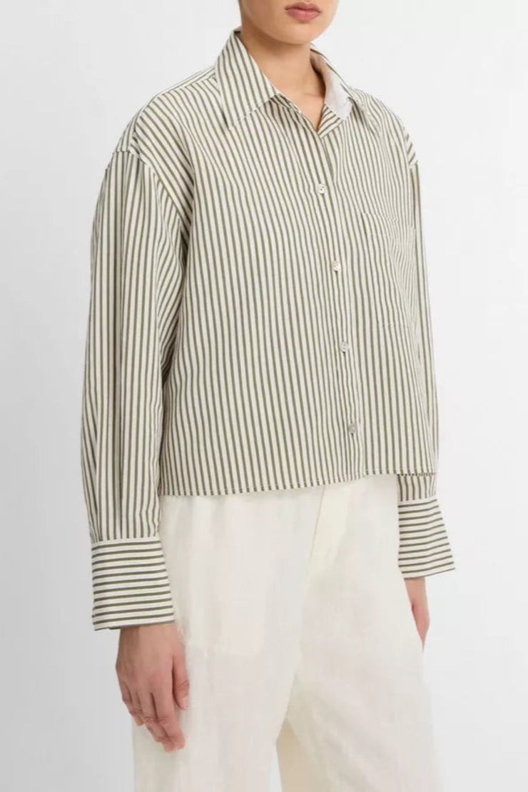 Till Stripe Cropped Shirt