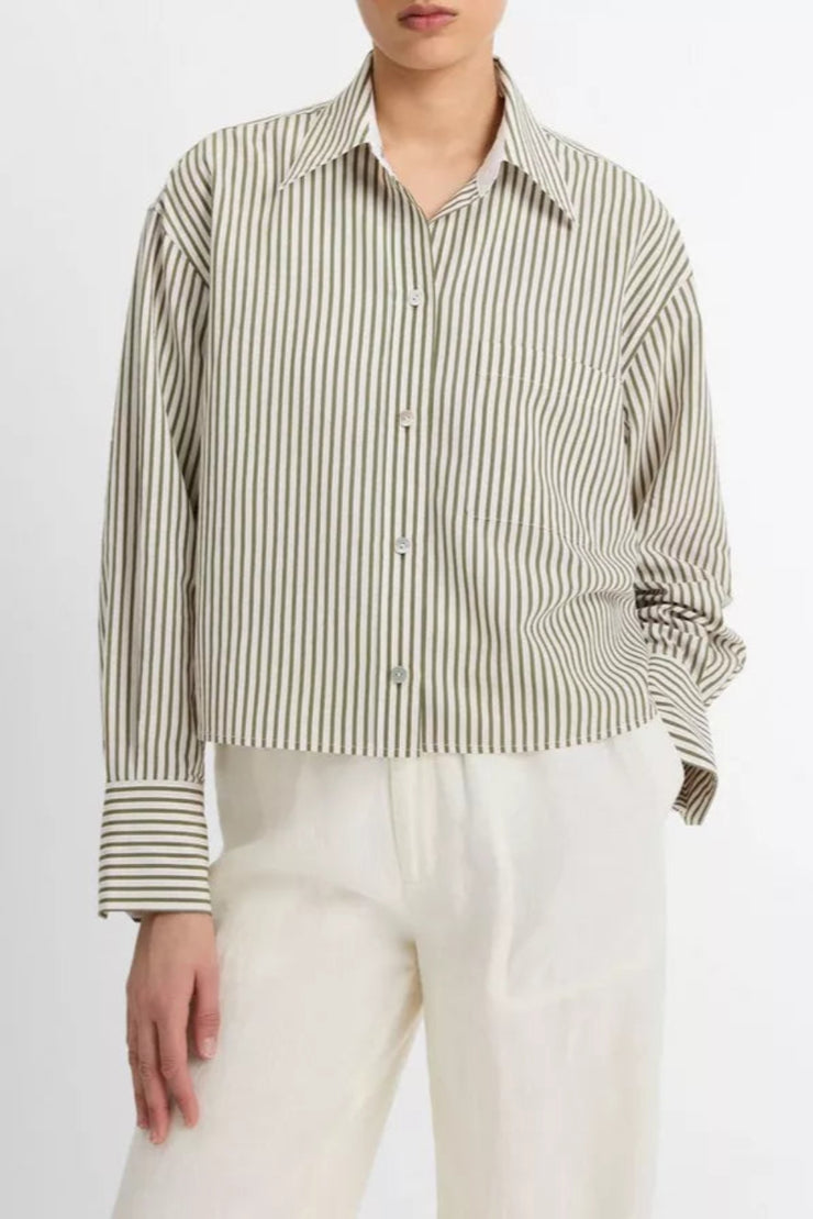 Till Stripe Cropped Shirt