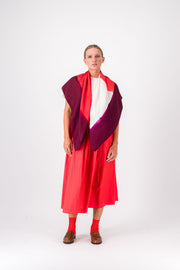 Aire Scarf - Cassis & Red