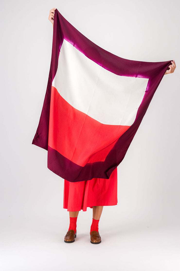 Aire Scarf - Cassis & Red