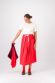 Aire Scarf - Cassis & Red
