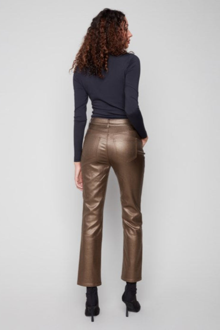 Slim Leg Metallic Pant